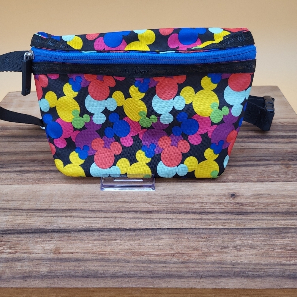 Disney Colorful Mickey Mouse Fanny Pack/Belt Bag, Like New